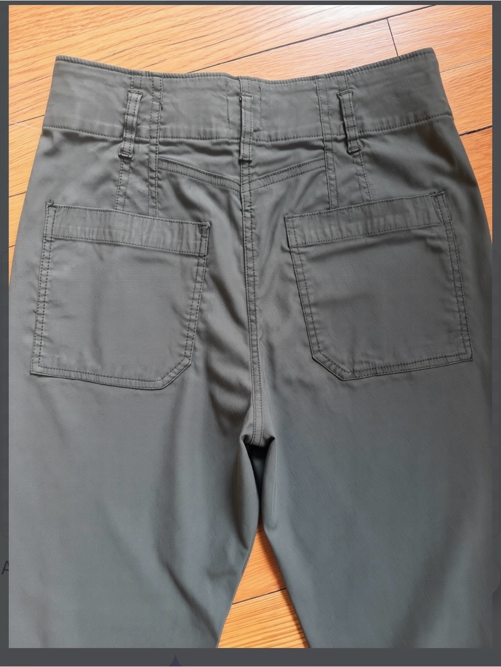Maeve Olive Green High-Waist Boot-Cut Pants - Picture 3 of 9